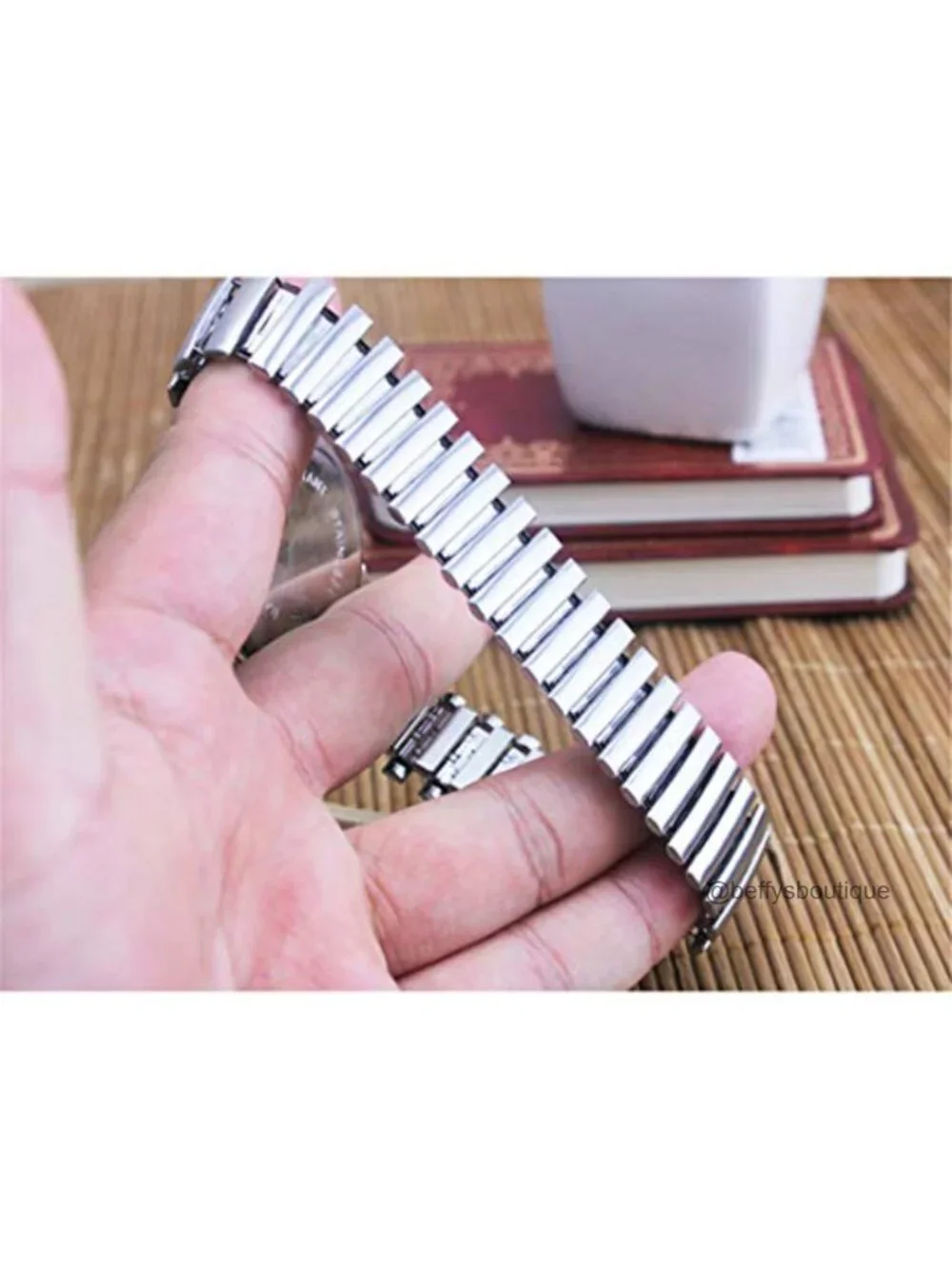 Classic Men's Easy Reader Big Dial Analog Quartz Stainless Steel Expansion Band